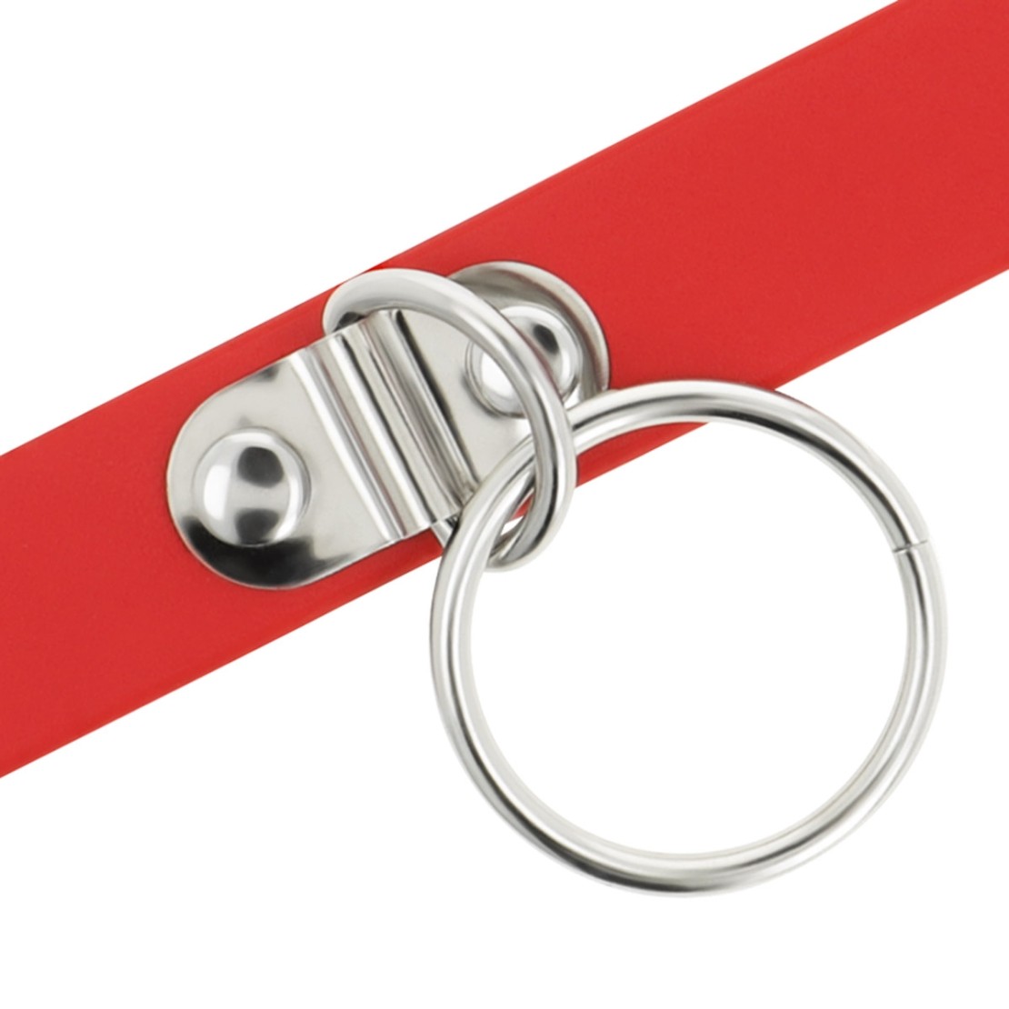 COLLARE SEXY ROSSO CON CIONDOLO IN METALLO
