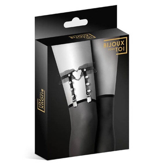 GIARRETTIERA SEXY CON GANCETTI PER CALZE E CUORE ACCESSORIO SEXY