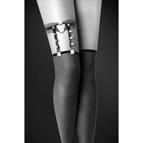GIARRETTIERA SEXY CON GANCETTI PER CALZE E CUORE ACCESSORIO SEXY