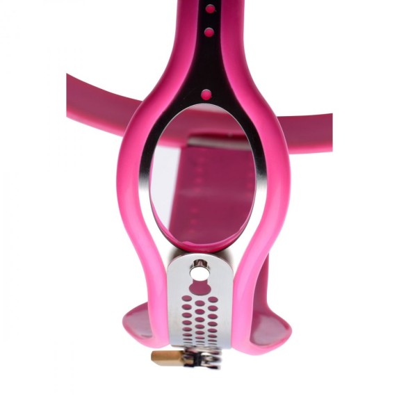 CINTURA DI CASTITA' PER DONNA SEX TOY PINK STAINLESS STEEL
