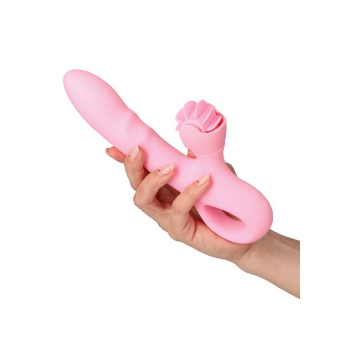 VIBRATORE RABBIT CON LINGUE IN SILICONE SEX TOY...