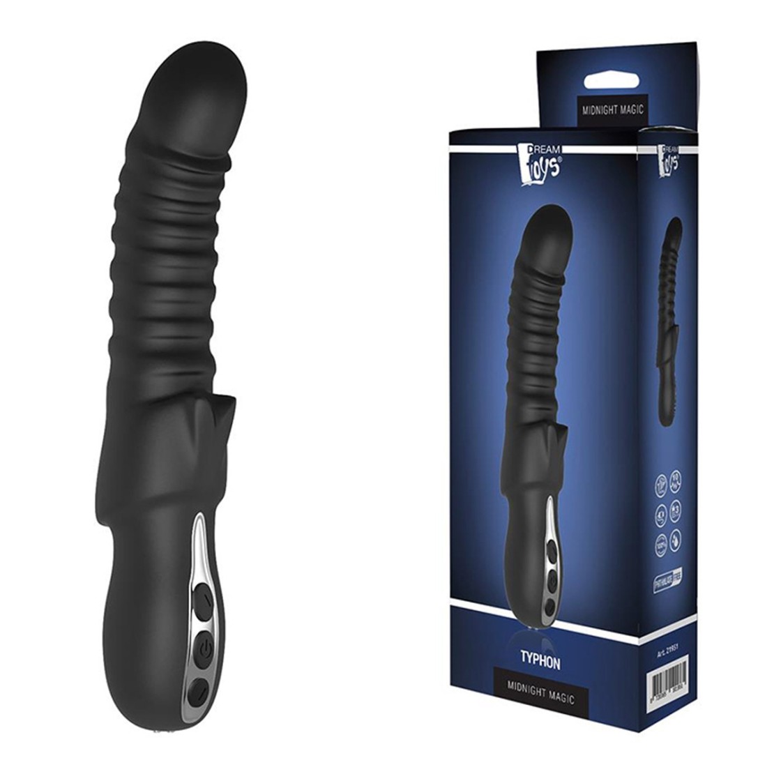 VIBRATORE CON RILIEVI SEX TOY RICARICABILE...