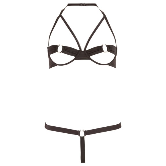COMPLETO INTIMO SEXY PER DONNA REGGISENO APERTO E PERIZOMA COTTELLI