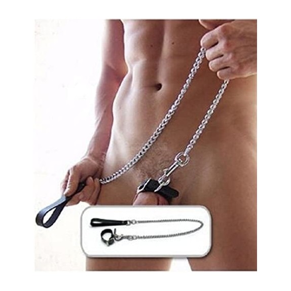 CHAIN LEASH GUINZAGLIO DA PENE IN ECOPELLE SEX TOY BDSM
