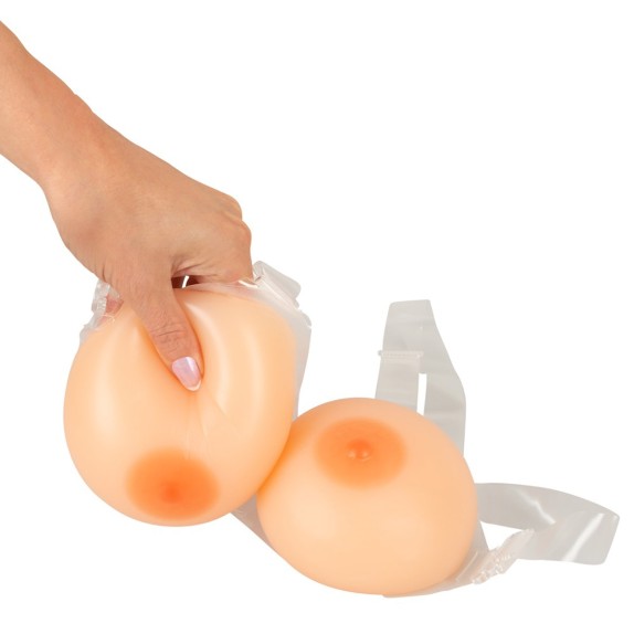 SENO REALISTICO SEXY CON REGGISENO REGOLABILE IN SILICONE 800g COTTELLI