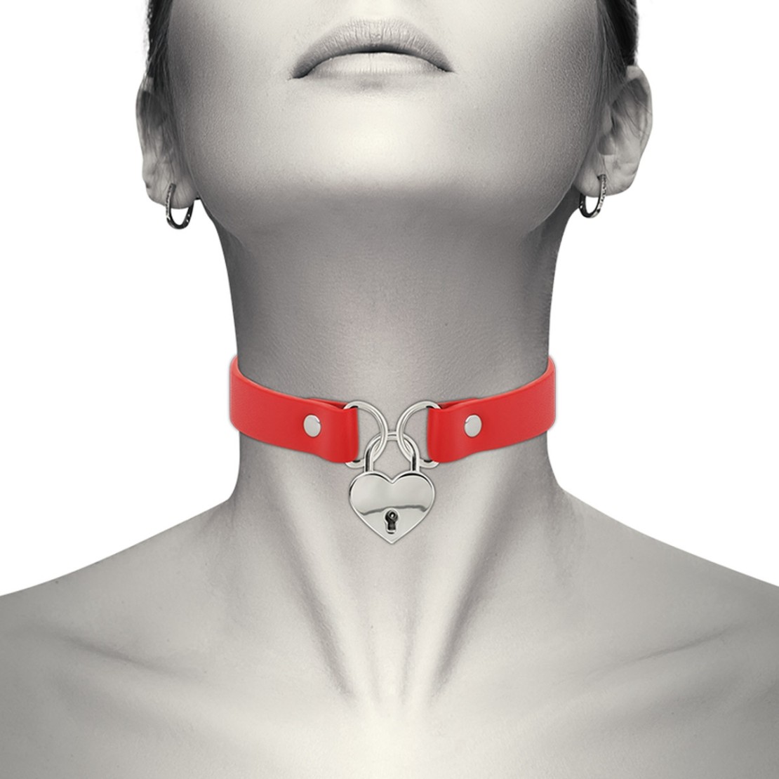 COLLARINO ROSSO SEXY PER DONNA CON CUORE IN...