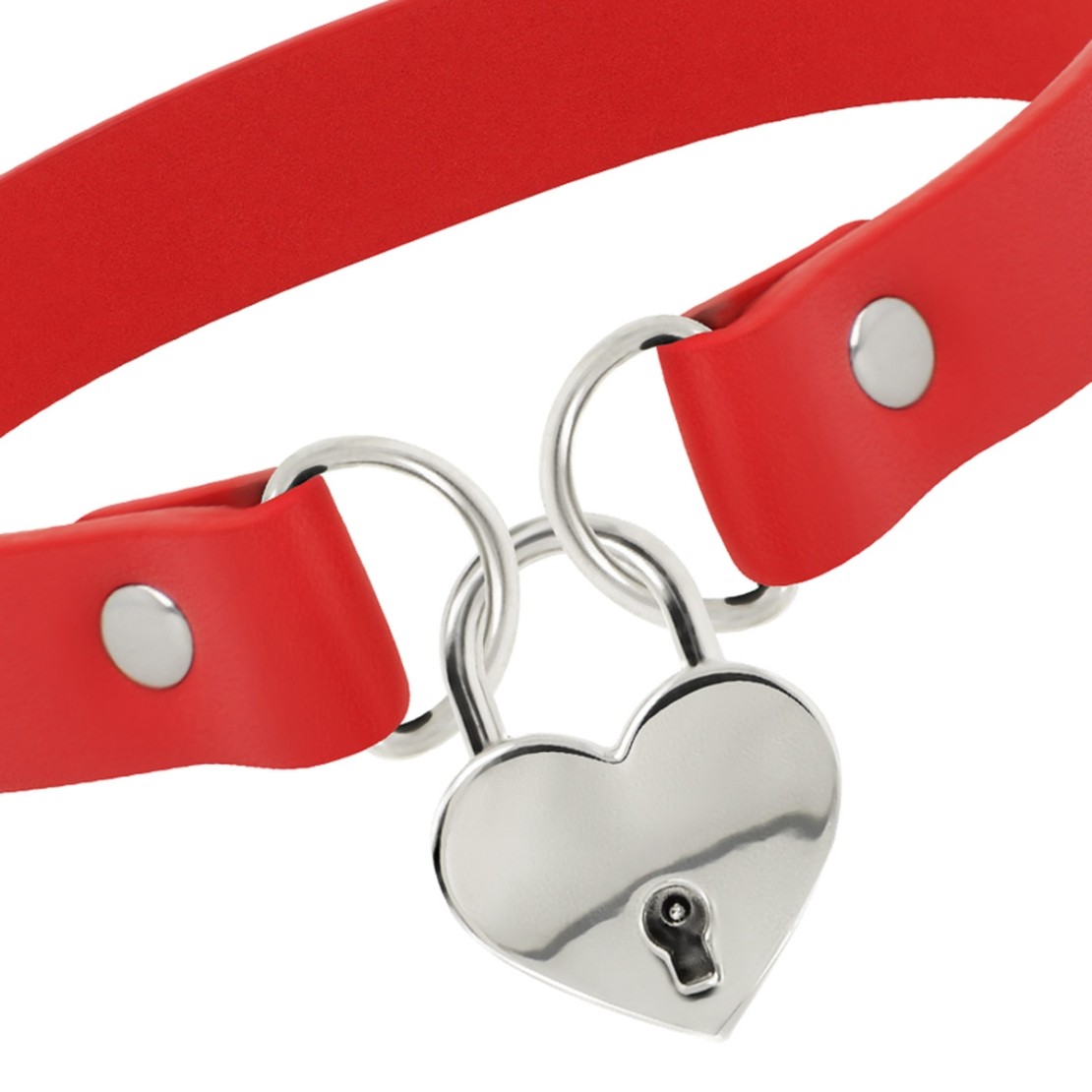 COLLARINO ROSSO SEXY PER DONNA CON CUORE IN...