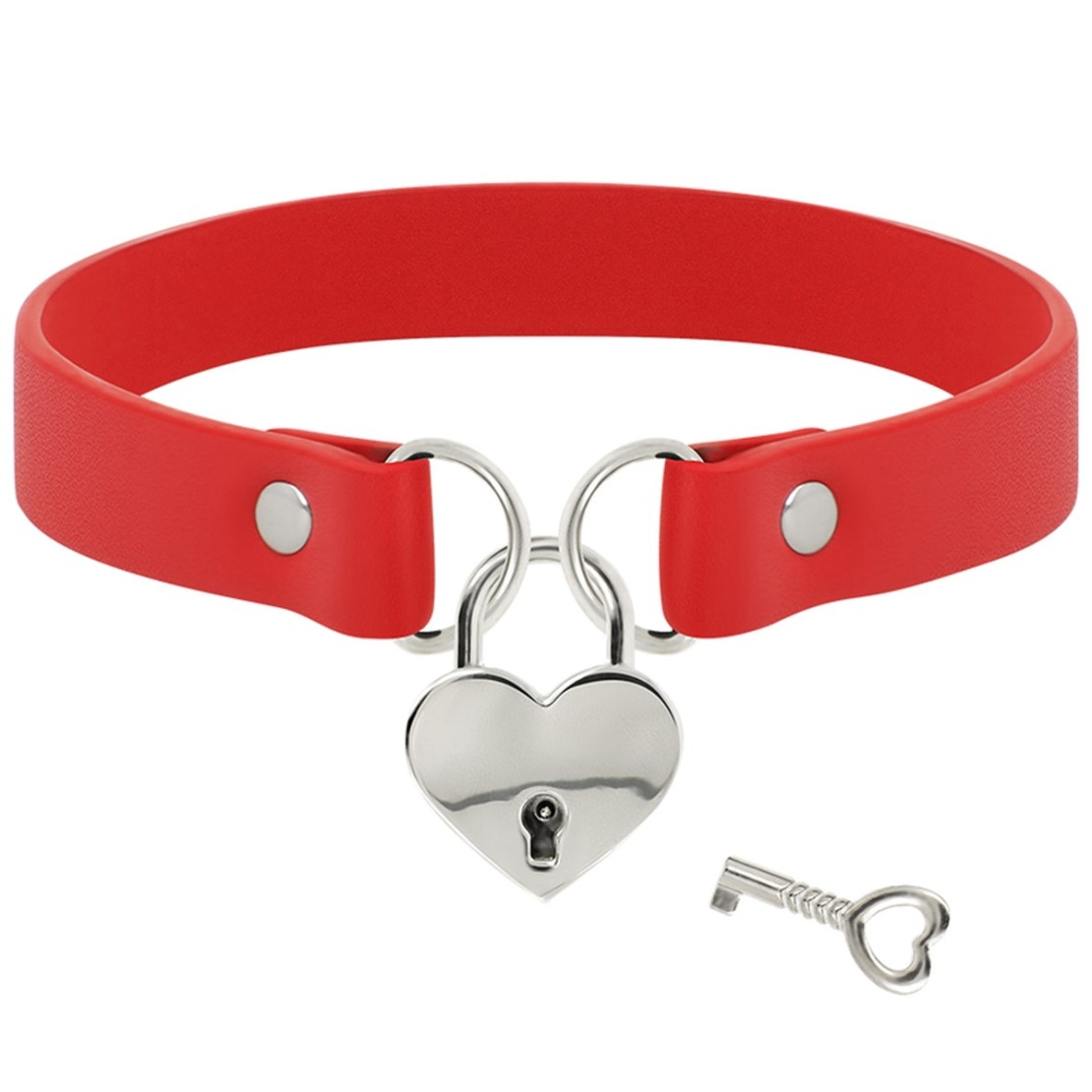 COLLARINO ROSSO SEXY PER DONNA CON CUORE IN...