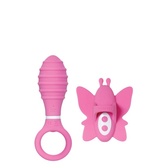 KIT VIBRATORE ANALE E DITALINO PER CLITORIDE SEX TOY DOUBLE DATE