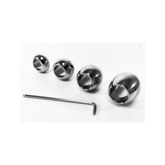 ALLUNGA TESTICOLI IN ACCIAIO SEX TOY DONUT BALL STRETCHER PICCOLO E MEDIO