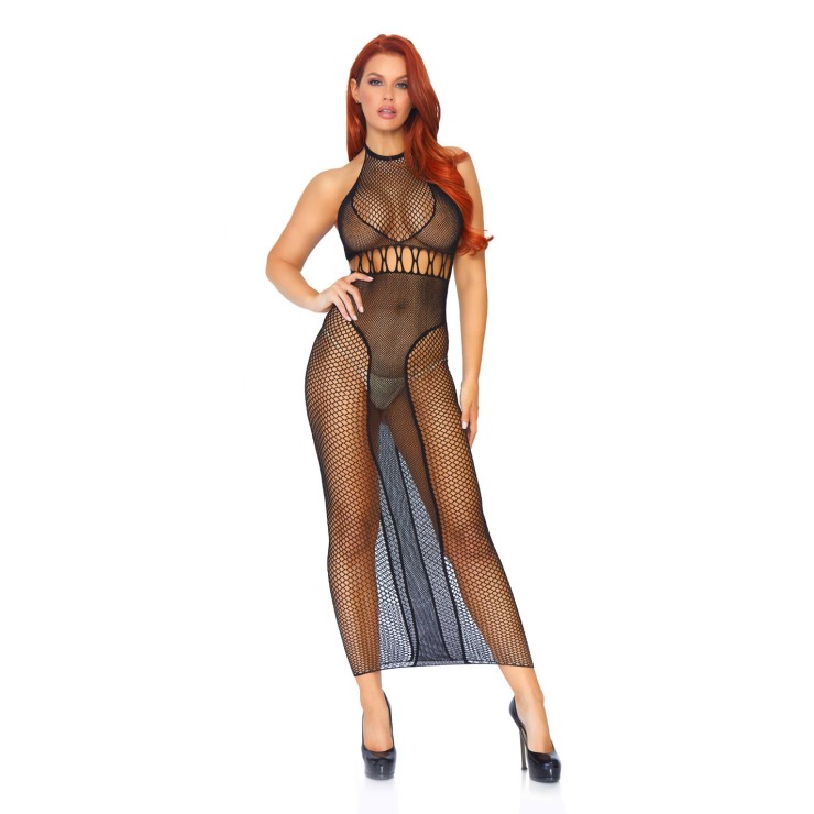 ABITO LUNGO SEXY PER DONNA A RETE LEG AVENUE 2