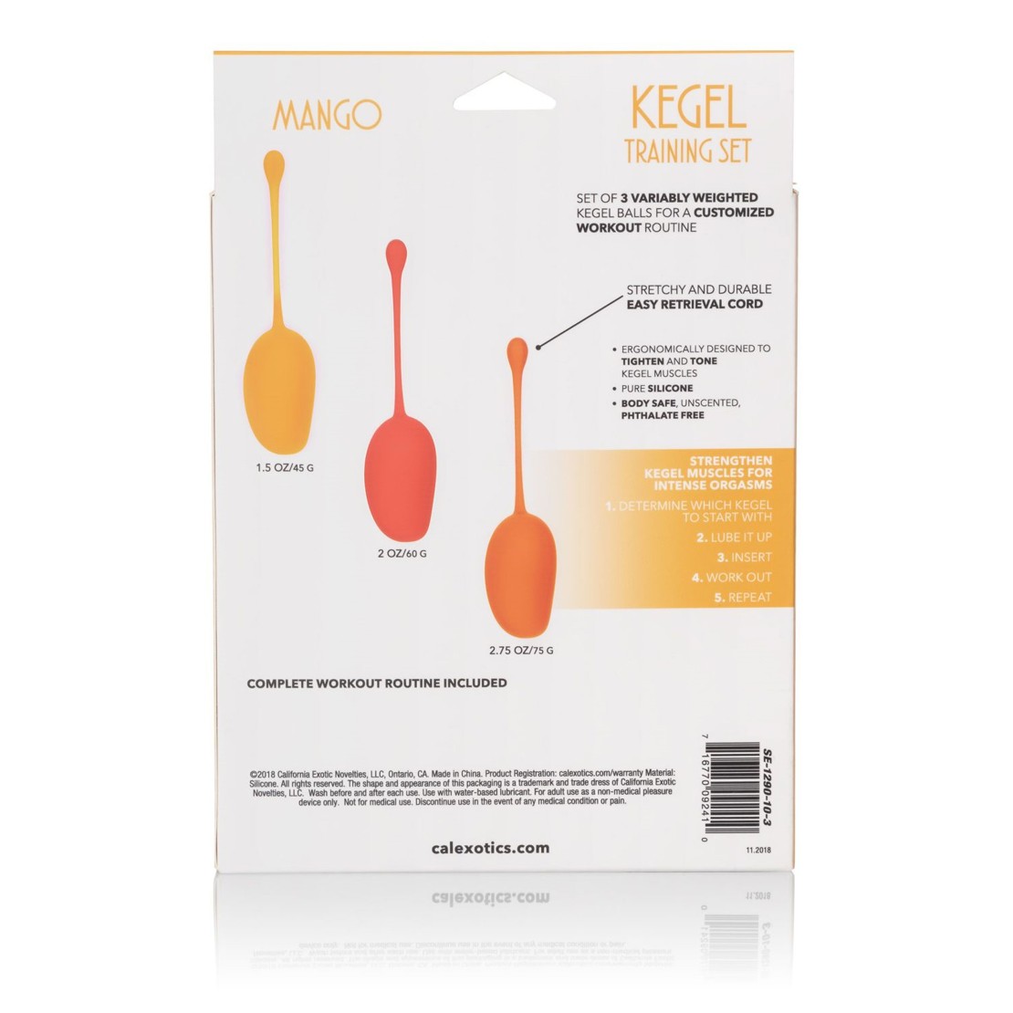 KIT TRE PALLINE PER ALLENAMENTO PELVICO MANGO...