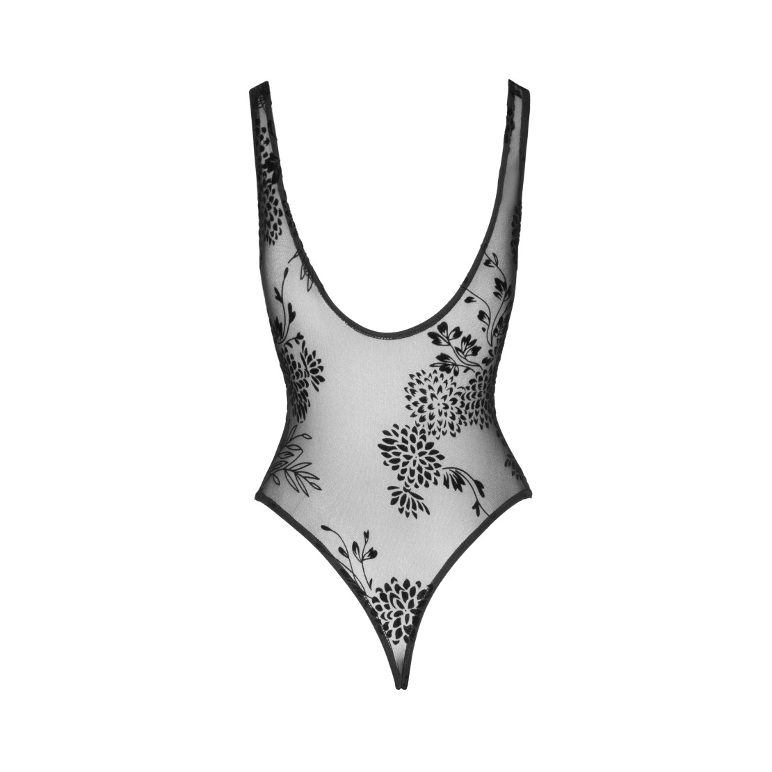 BODY SEXY PER DONNA TRASPARENTE CON RICAMI NOIR...