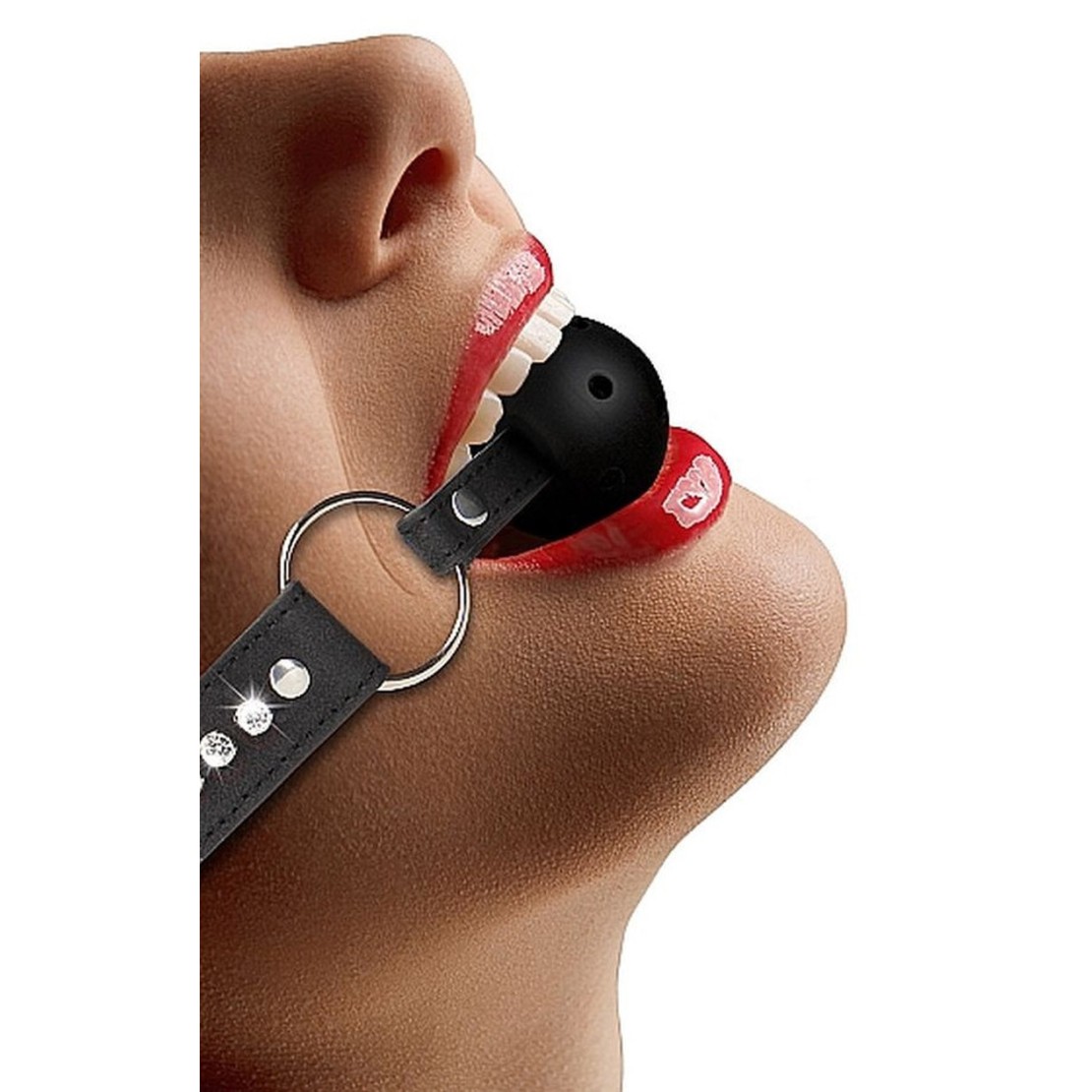 MORSO-BALL GAG  CON STRASS SUL CINTURINO...