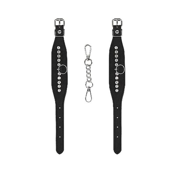MANETTE SEXY REGOLABILI CON STRASS DIAMOND STUDDED WRIST CUFFS