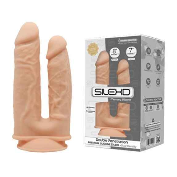 DILDO DOPPIO IN SILEXD TERMOREATTIVO SEX TOY DOUBLE PENETRATION