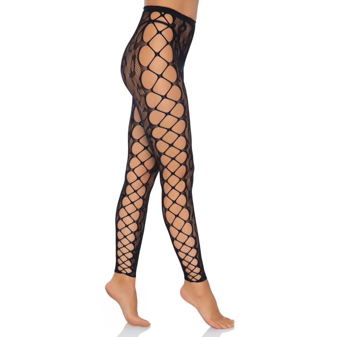 COLLANT SEXY DONNA A RETE APERTI CON INSERTI A...