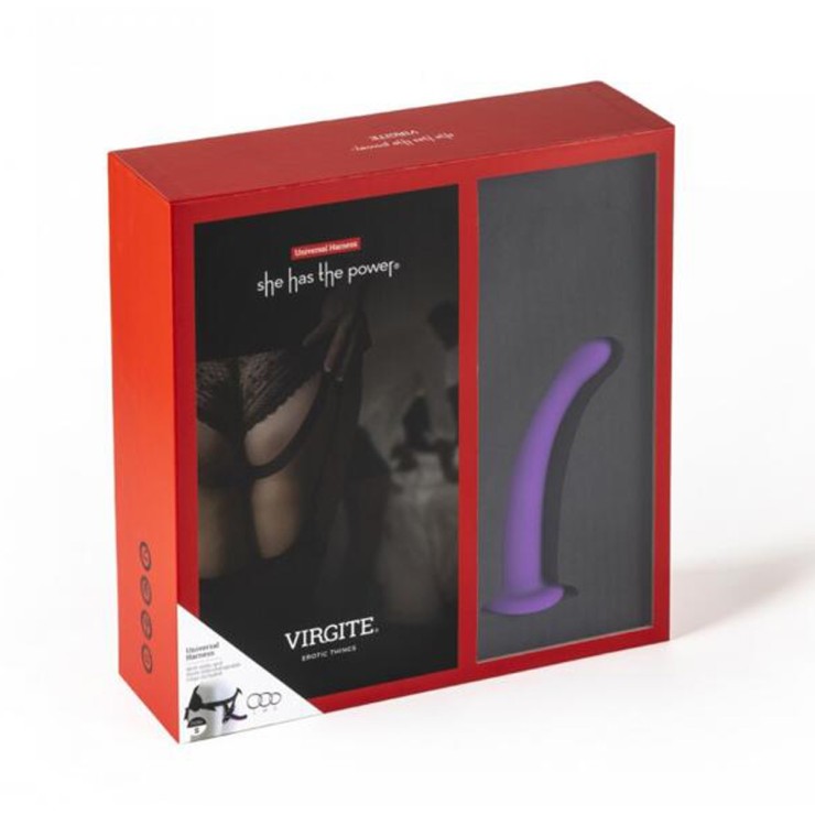 STRAP-ON PER DONNA CON DILDO IN SILICONE VIOLA VIRGITE 2