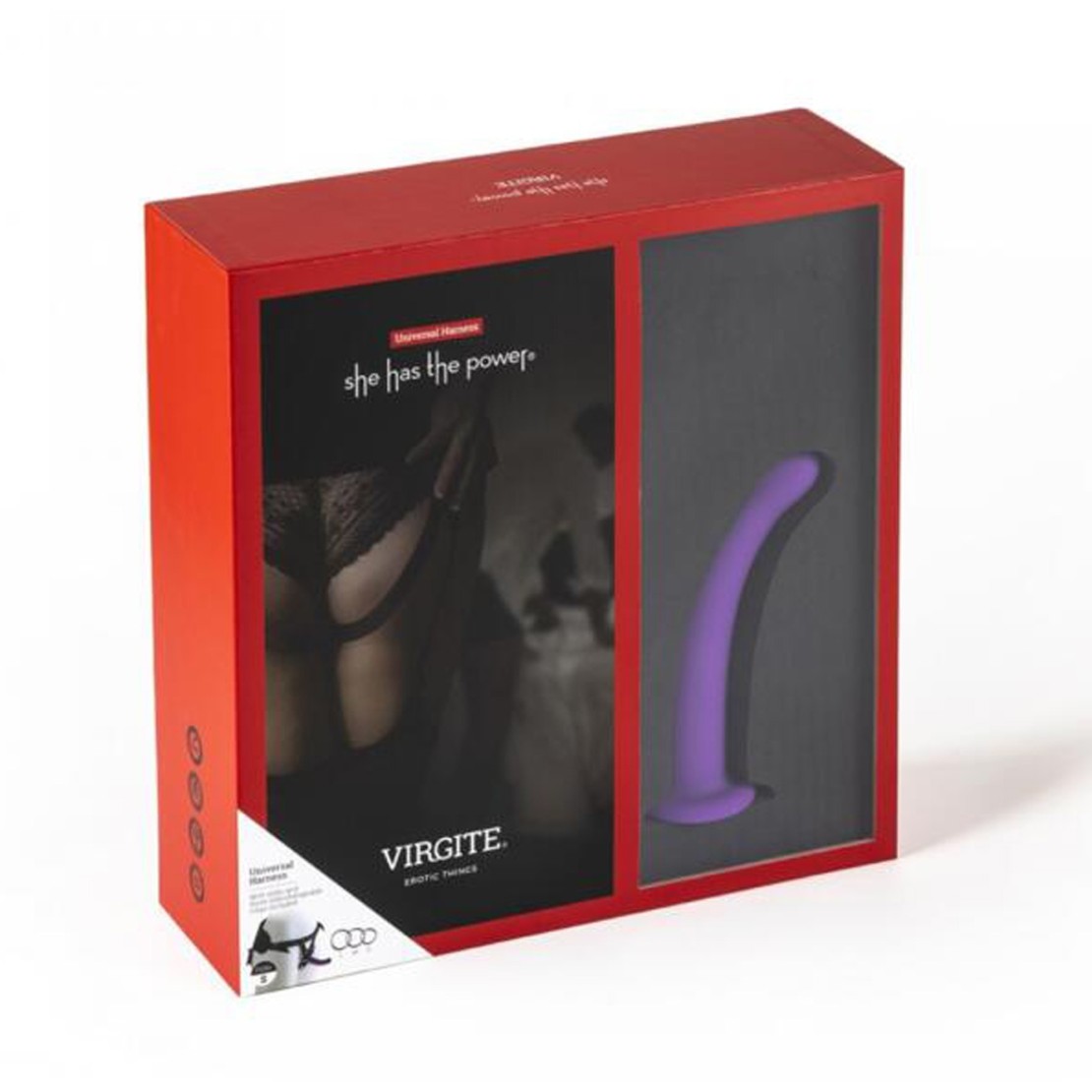 STRAP-ON PER DONNA CON DILDO IN SILICONE VIOLA...