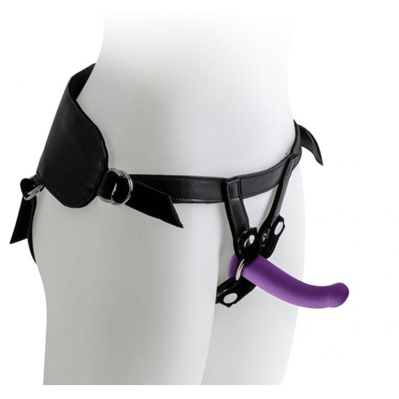STRAP-ON PER DONNA CON DILDO IN SILICONE VIOLA VIRGITE