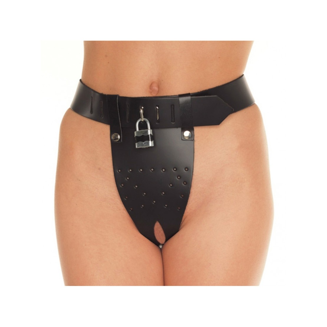 CINTURA DI CASTITA' PER DONNA SEX TOY IN PELLE