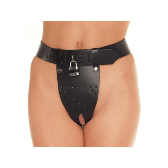 CINTURA DI CASTITA' PER DONNA SEX TOY IN PELLE