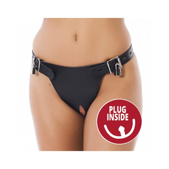 CINTURA DI CASTITA' PER DONNA SEXY CON PLUG ANALE