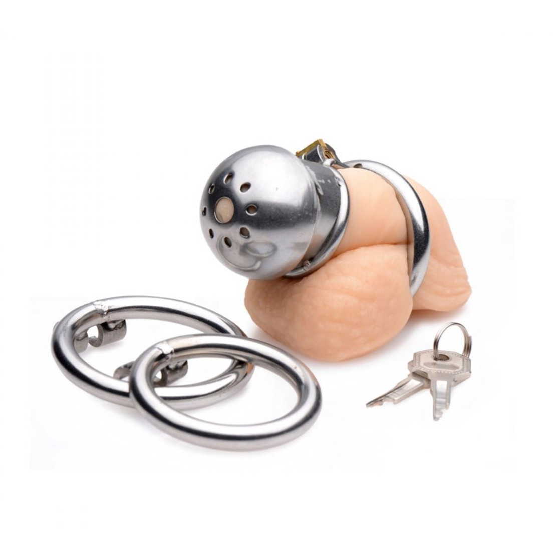 CINTURA DI CASTITA' PER UOMO SEX TOY IN ACCIAIO...
