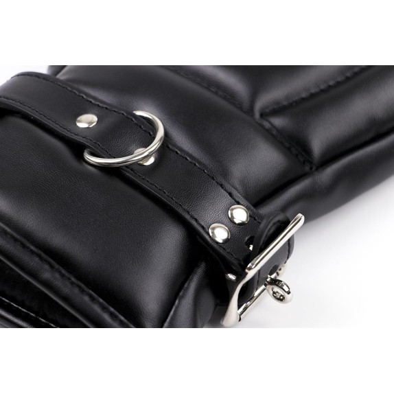 GUANTI BONDAGE INBOTTITI PER GIOCHI SADOMASO MITTS BLACK