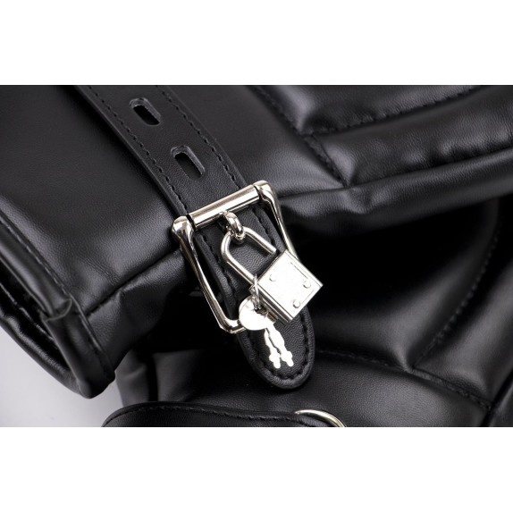 GUANTI BONDAGE INBOTTITI PER GIOCHI SADOMASO MITTS BLACK