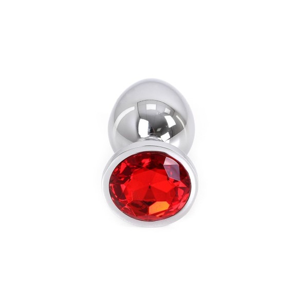 PLUG TAPPO ANALE IN METALLO CON GIOIELLO ROSSO KIOTOS