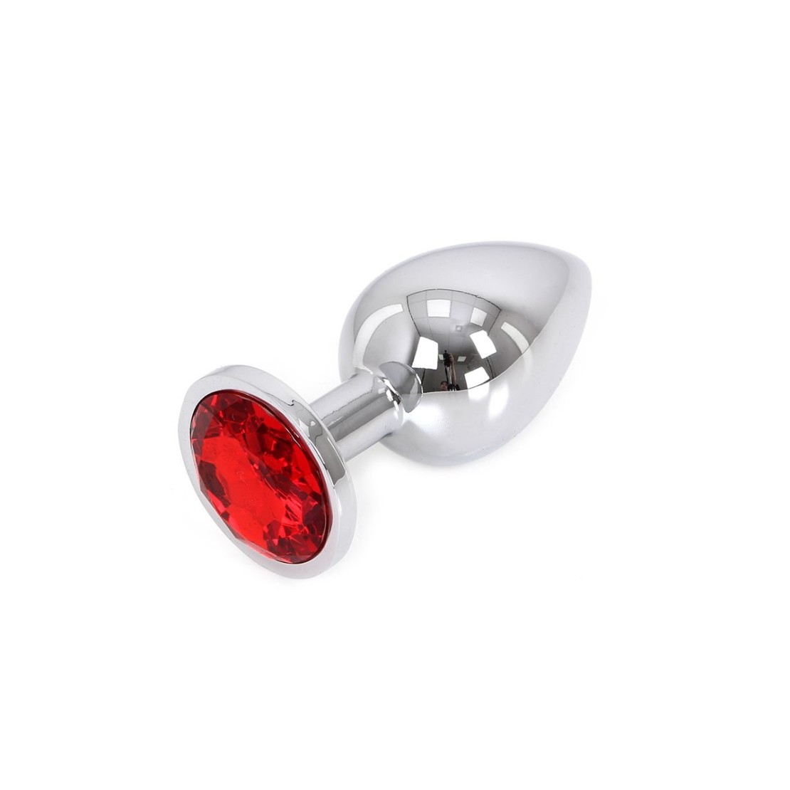 PLUG TAPPO ANALE IN METALLO CON GIOIELLO ROSSO...
