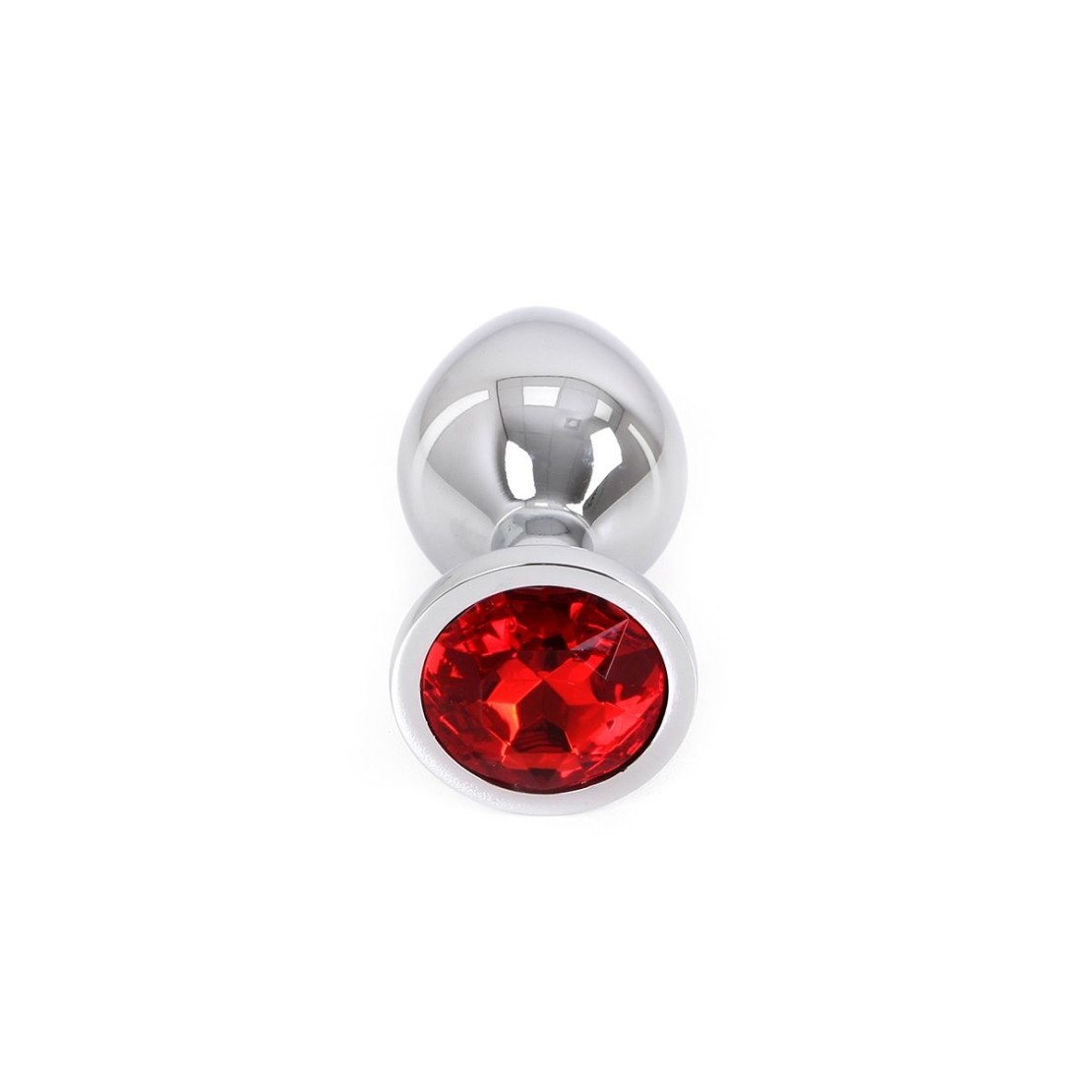 PLUG TAPPO ANALE IN METALLO CON GIOIELLO ROSSO...