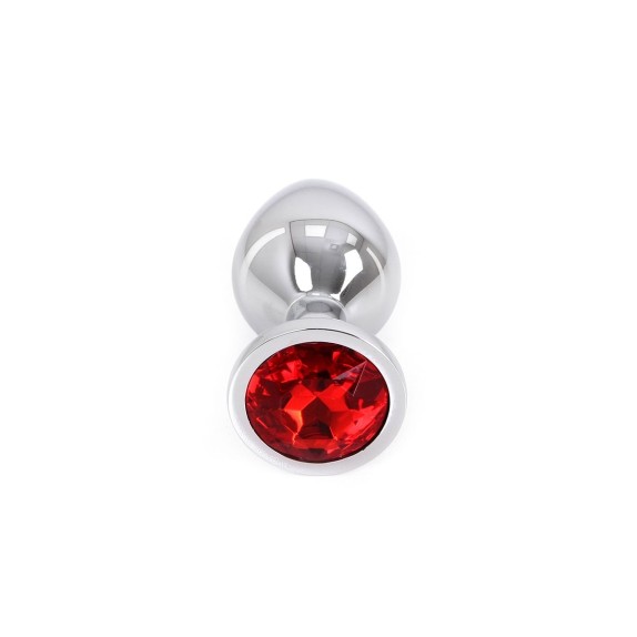 PLUG TAPPO ANALE IN METALLO CON GIOIELLO ROSSO KIOTOS