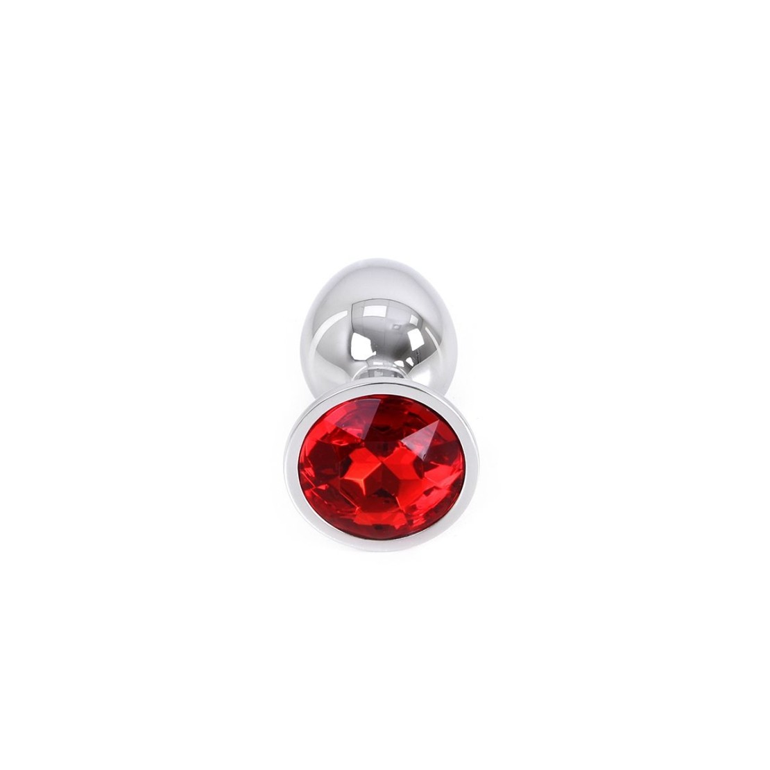 PLUG TAPPO ANALE IN METALLO CON GIOIELLO ROSSO...