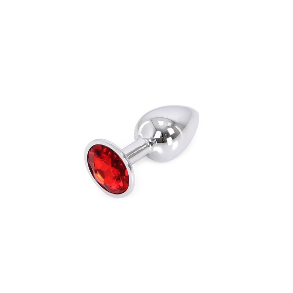 PLUG TAPPO ANALE IN METALLO CON GIOIELLO ROSSO KIOTOS