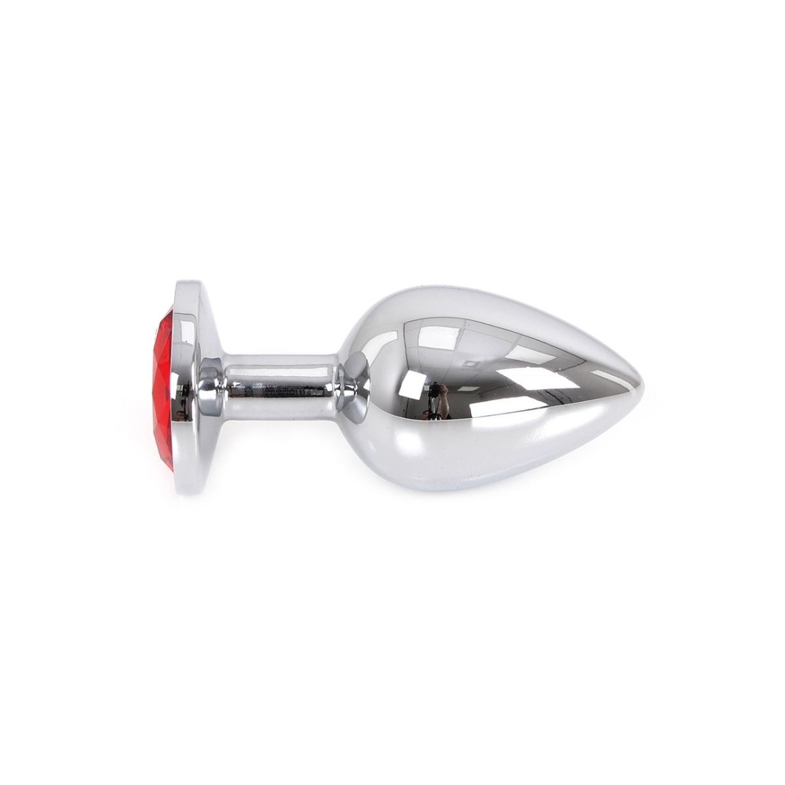 PLUG TAPPO ANALE IN METALLO CON GIOIELLO ROSSO...
