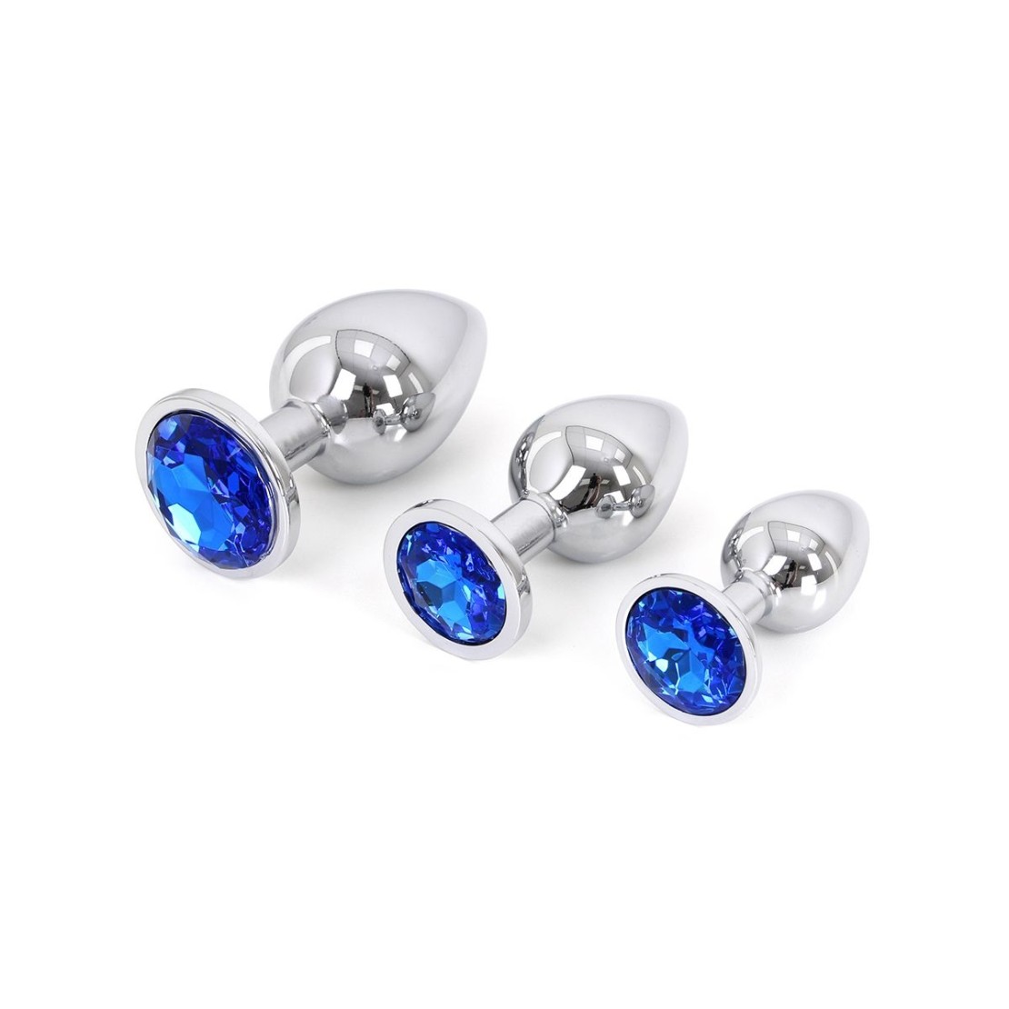 PLUG TAPPO ANALE IN METALLO CON GIOIELLO BLU...