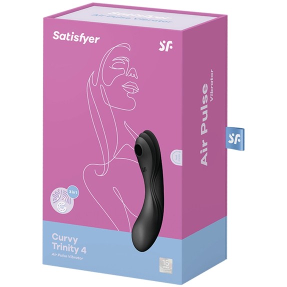 VIBRATORE E STIMOLATORE CLITORIDEO 2 IN 1 CURVY TRINITY 4