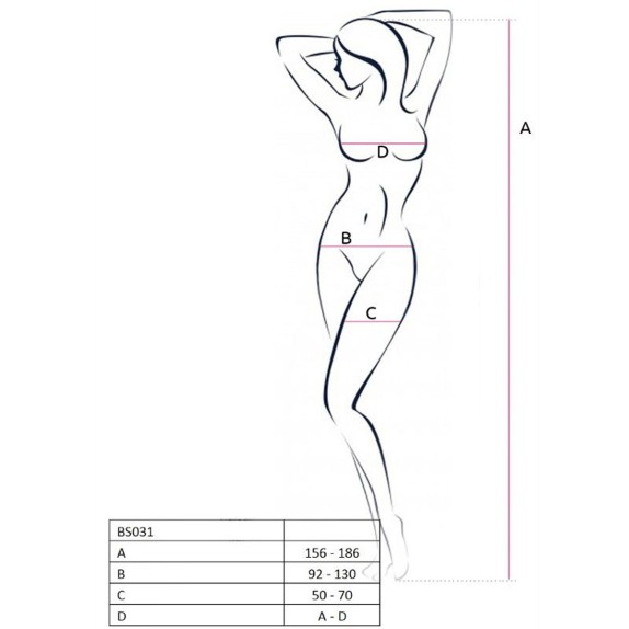 TUTA CATSUIT SEXY PER DONNA APERTA PASSION BS031