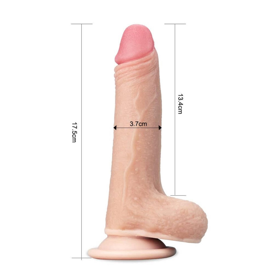 DILDO ULTRA REALISTICO CM. 17,5 CON STRATO DI...