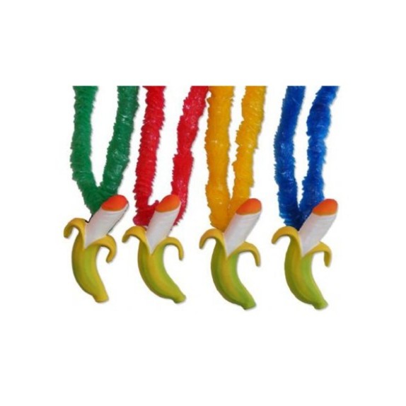 COLLANA COLORATA SEXY CON BANANA CON SUONO ARTICOLO SCHERZOSO