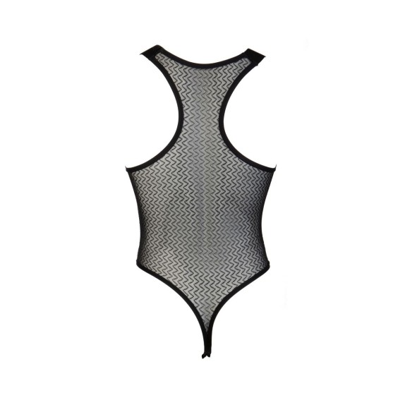 BODY SEXY PER UOMO IN TULLE CON DISEGNI GEOMETRICI DYNAMIC