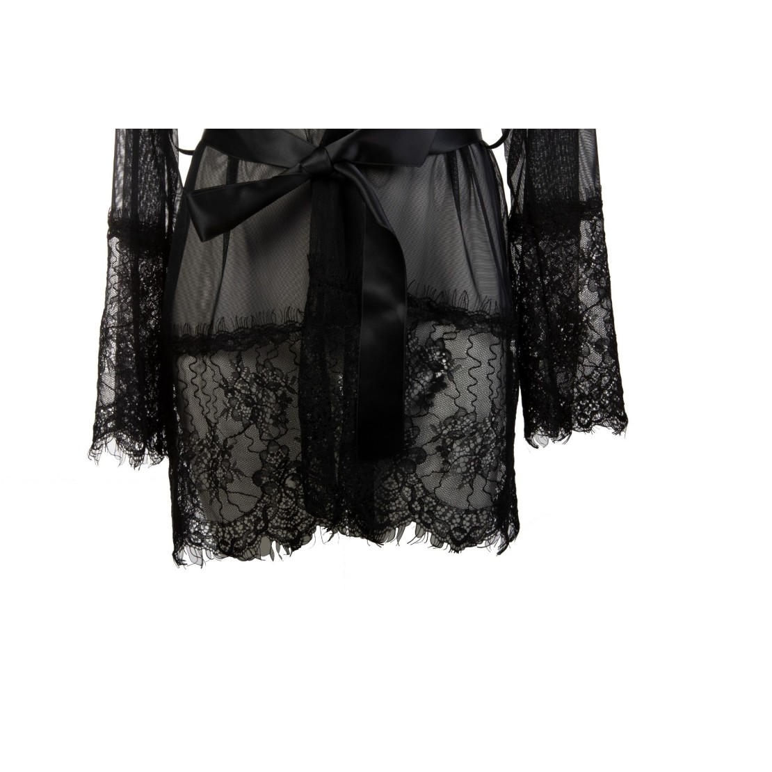 VESTAGLIA SEXY PER DONNA KIMONO IN PIZZO E...