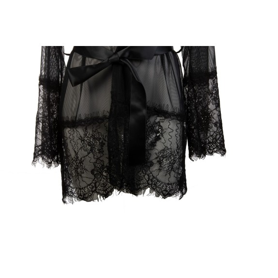 VESTAGLIA SEXY PER DONNA KIMONO IN PIZZO E TULLE EROS VENEZIANI