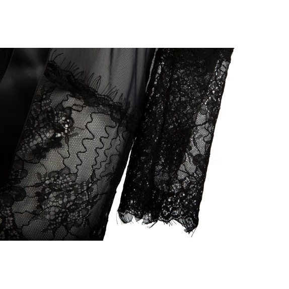 VESTAGLIA SEXY PER DONNA KIMONO IN PIZZO E TULLE EROS VENEZIANI