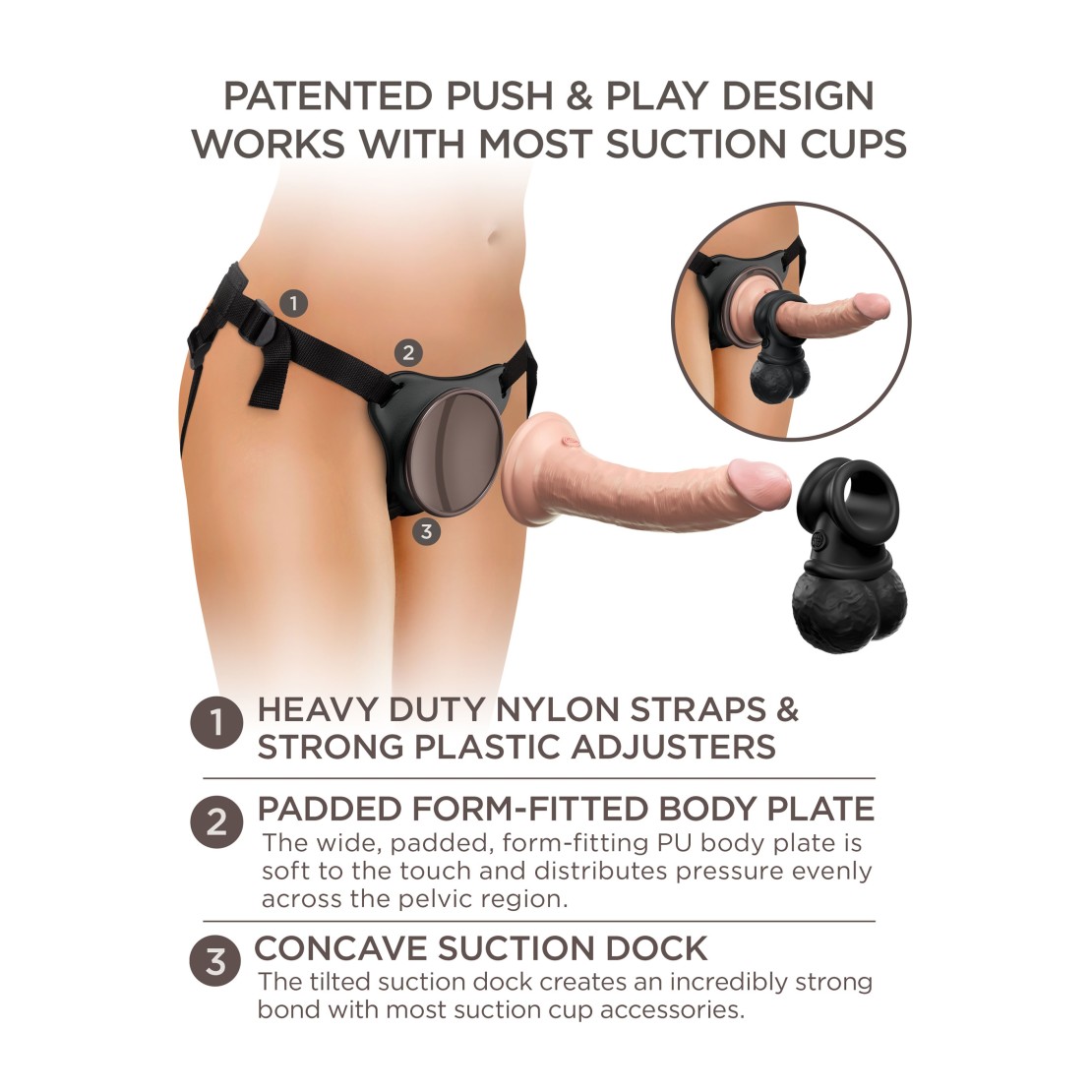 STRAP-ON VIBRANTE PER DONNA CM. 18 SEX TOY KING...