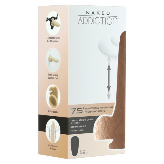 VIBRATORE REALISTICO CON SPINTA E ROTAZIONE SEX TOY NAKED ADDICTION