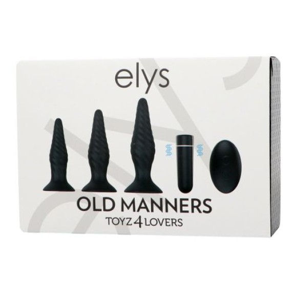 KIT PLUG ANALI VIBRANTI CON TELECOMANDO SEX TOY OLD MANNERS