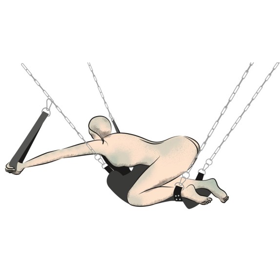 ALTALENA DELL'AMORE CON SUPERFICIE DI SDRAIO E CUSCINO SEX SWING